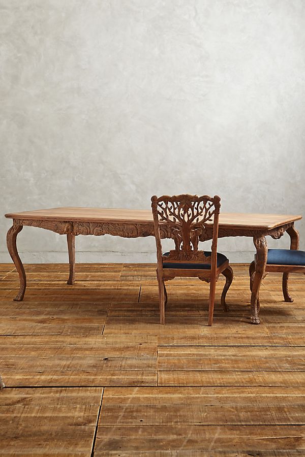 Slide View: 1: Handcarved Menagerie Dining Table