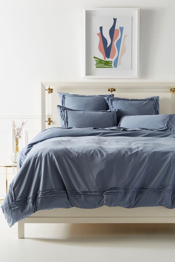 Joey Washed Percale Duvet Cover Anthropologie