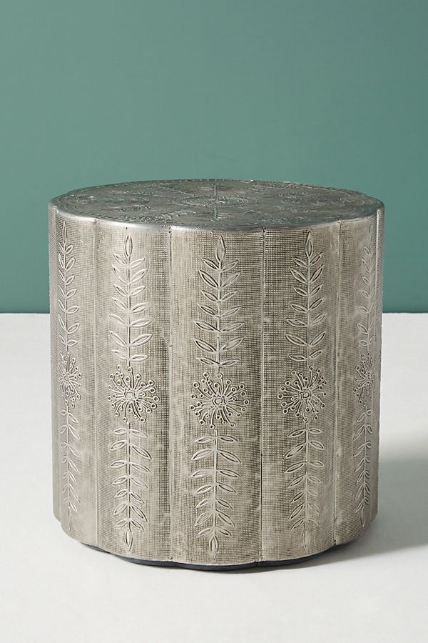 Embossed Scalloped Side Table | Anthropologie
 