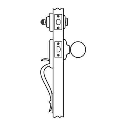 Handleset with Single Cylinder Deadbolt and Commonwealth Interior Pack