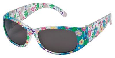 Sunbelt Kidz Wildflower Sunglasses for Girls Pink Backspray Flower Pattern Frame Gray Lens Rack Sunglasses
