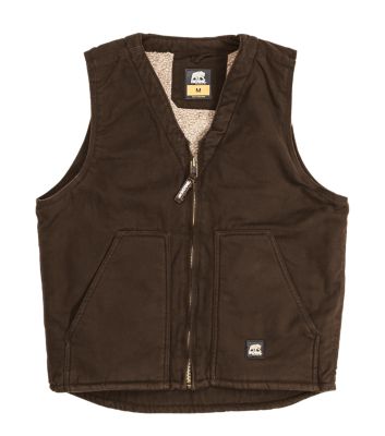 V-Neck Vest  - Sherpa Lined