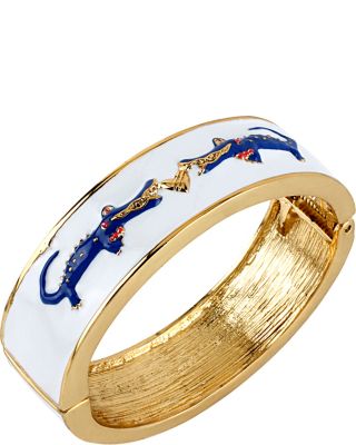 ALLIGATOR HINGE BANGLE WHITE