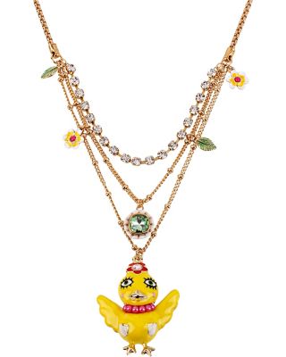 CHICKADEE MULTI ROW NECKLACE YELLOW