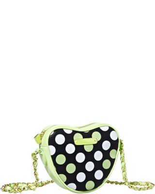 DOTTIE DOTS HEART CROSSBODY LIME