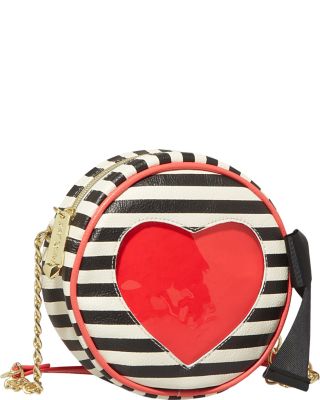 HEART CUT OUT CROSSBODY BLACK-WHITE