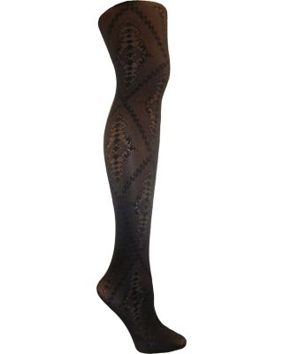 Womens Black Lacey Macbeth Patterned Tights by Betsey Johnson (via All Style Mall)