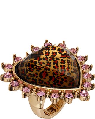 LEOPARD HEART STRETCH RING LEOPARD