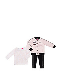 Toddler Girls  and Young Girls Pink PINK LADY TOO TODDLER 3 PIECE JACKET SET by Betsey Johnson (via All Style Mall)