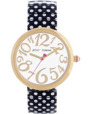 POLKA DOT STRAP WATCH BLACK