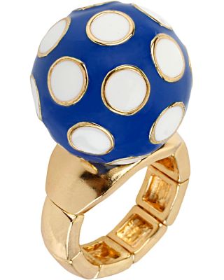 POLKA DOT STRETCH RING BLUE