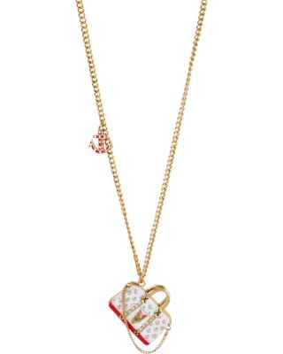 PURSE PENDANT NECKLACE WHITE