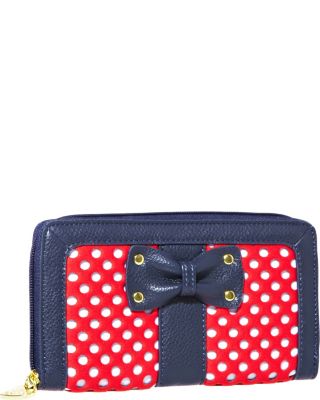 SCUBA GAL PERFORATE WALLET RED MULTI