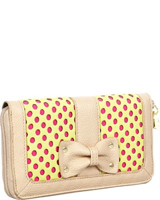 SCUBA GAL PERFORATE WALLET YELLOW-MULTI
