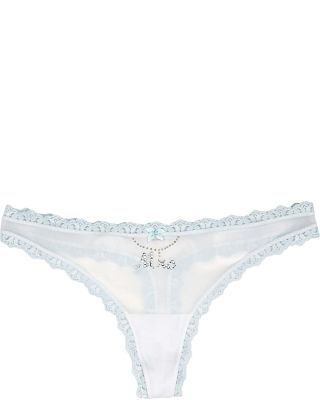 SHEER EMBELLISHED BRIDAL PANTY WHITE