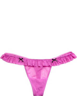 STRETCH MESH THONG PURPLE