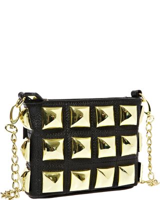 STUD MUFFIN CROSSBODY BLACK