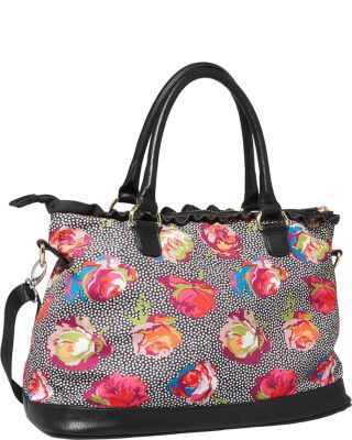 TAKE THE HIGHER ROSE SATCHEL BLACK MULTI