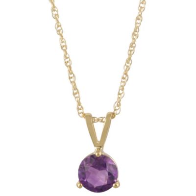 14K_Yellow_Gold_Round_Faceted_Amethyst_Solitaire_Pendant,_5mm