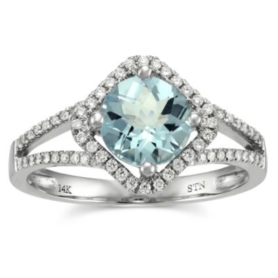 14K_White_Gold_Round_Aquamarine_and_Round_Diamond_Ring