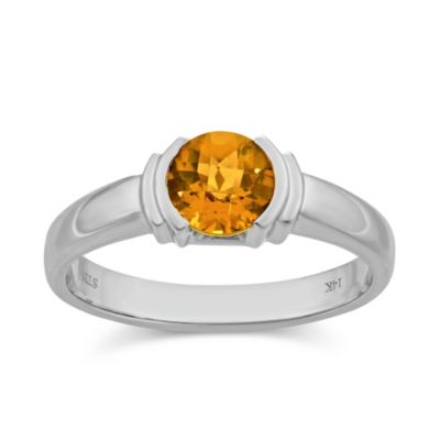 14K_White_Gold_Round_Citrine_Half-Bezel_Ring