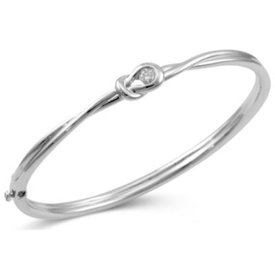 14K_Everlon_Diamond_Love_Knot_Bangle_Bracelet