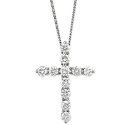 18K_White_Gold_Diamond_Cross_Pendant,_0.77cttw