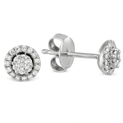 14K_White_Gold_Round_Diamond_Cluster_With_Diamond_Halo_Earrings,_0.25cttw