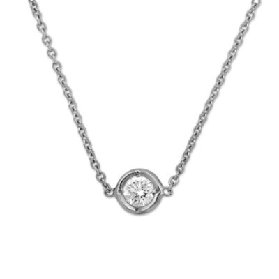 Roberto_Coin_18K_White_Gold_Bezel_Set_Diamond_Necklace,_0.09ct