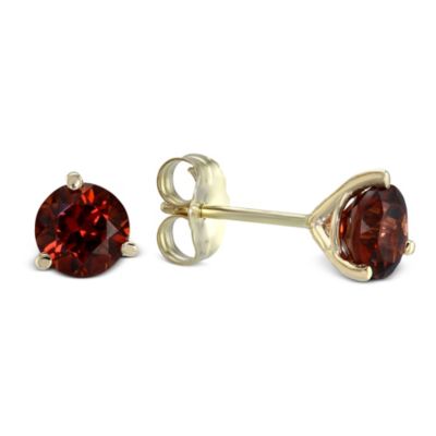 14K_Yellow_Gold_ROund_Garnet_Stud_Earrings,_5mm