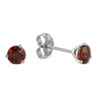 14K_White_Gold_Round_Garnet_Stud_Earrings,_4mm