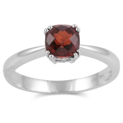 14K_White_Gold_Cushion_Checkerboard_Garnet_Prong_Set_Ring,_6mm