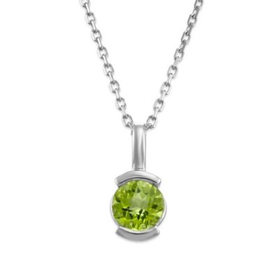 14K_Round_Checkerboard_Peridot_Half_Bezel_Pendant,_6mm