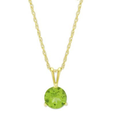 14K_Yellow_Gold_Peridot_Solitaire_Pendant,_6mm