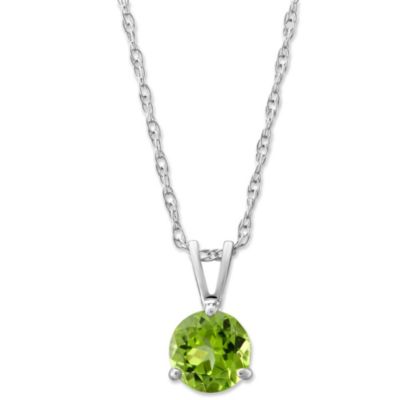 14K_White_Gold_Peridot_Solitaire_Pendant,_6mm