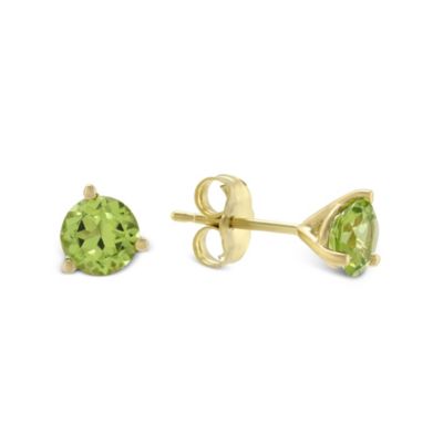 14K_Yellow_Gold_Round_Peridot_Stud_Earrings,_5mm
