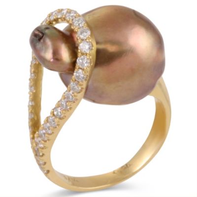 Yvel_18K_Yellow_Gold_Brown_South_Sea_Baroque_Cultured_Pearl_and_Diamond_Ring