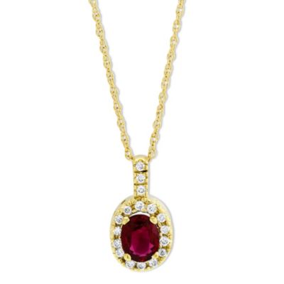 14K_Yellow_Gold_Oval_Ruby_and_Round_Diamond_Pendant