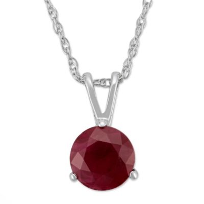14K_White_Gold_Round_Ruby_Pendant,_6mm
