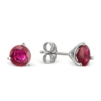 14K_White_Gold_6mm_Ruby_Stud_Earrings