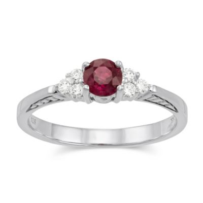 14K_White_Gold_Round_Ruby_and_Round_Diamond_Ring