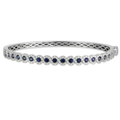 14K_White_Gold_Sapphire_and_Diamond_Bangle_Bracelet