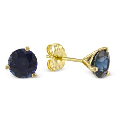 14K_Yellow_Gold_Sapphire_Stud_Earrings,_6mm