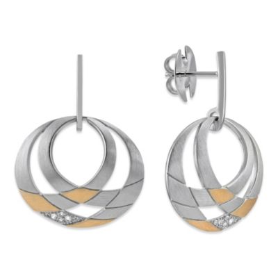 Sterling_Silver_and_Rose_Tone_White_Sapphire_Basket_Weave_Earrings