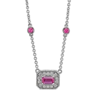 Christopher_Designs_18K_White_Gold_Emerald_Cut_Pink_Sapphire_and_Round_Diamond_Necklace