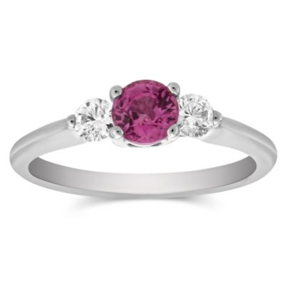 14K_White_Gold_Round_Pink_Sapphire_and_Round_Diamond_Ring