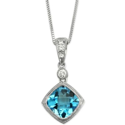14K_White_Gold_Cushion_Checkerboard_Blue_Topaz_and_Diamond_Pendant