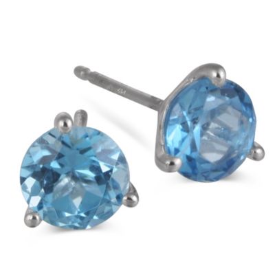 14K_Blue_Topaz_Stud_Earrings
