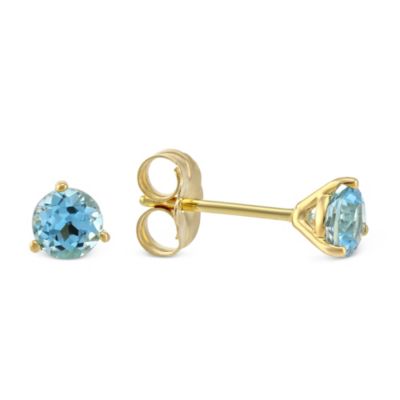 14K_Blue_Topaz_Stud_Earrings