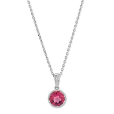 14K_White_Gold_Pink_Tourmaline_Pendant